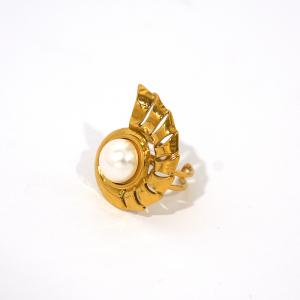 Bague Tendance En Acier Inoxydable Imperméable, Collection Simple Series, Motif Tortue Naturelle. h5 