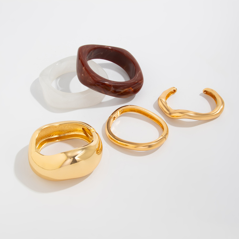 Bracelet Jonc Rétro De Forme Irrégulière, 1 Pièce Image5
