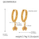 Boucles d'oreilles couronne de fleurs dorées Image5