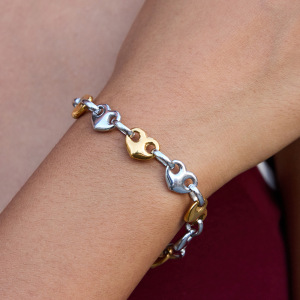 Ensembles De Bijoux Pour Femmes En Acier Inoxydable Doré, En Forme De Cœur, De La Série Romantique h5 Image4