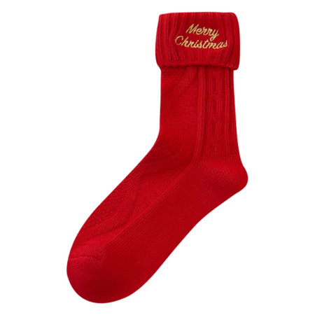1 Paire De Chaussettes Mi-Mollet Mignonnes De Noël Pour Femmes 2