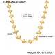 TXP362-Collier creux en or 42+5 cm