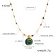 P1898-Collier pendentif malachite-45+5cm