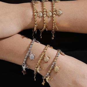 Ensembles De Bijoux De Luxe Pour Femmes, En Acier Inoxydable, Étanches, Couleur Or, Avec Zircon, Motif Animal. h5 Image10