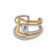 Couleur or et argent/Taille unique/Style de bague 1 Image3
