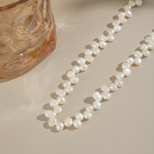 Collier De Perles De Couleur Or En Acier Inoxydable De La Série Luxurious, 1 Pièce h5 Image3