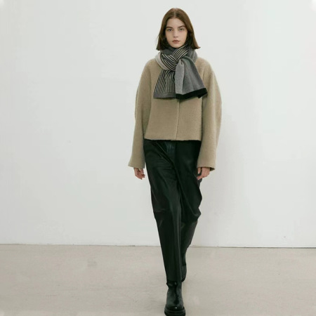Écharpe d'hiver moderne en fibre synthétique pour femme, 1 pièce 2
