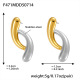 F471-Boucles d'oreilles pendantes géométriques en or Image3
