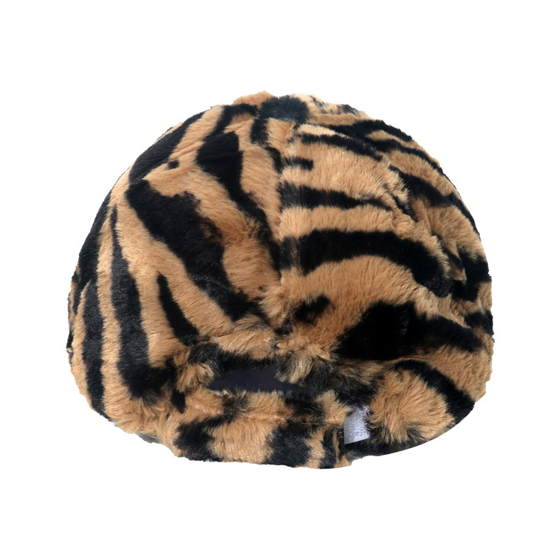 1 Chapeau En Peluche Pour Femme À Imprimé Animal Rétro Image4
