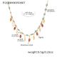 P2159-Collier en or avec goutte d'huile verte-45+5cm Image12