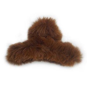 1 Pince À Cheveux Simple Et Mignonne En Peluche Douce De Couleur Unie Pour Femme h5 Image3