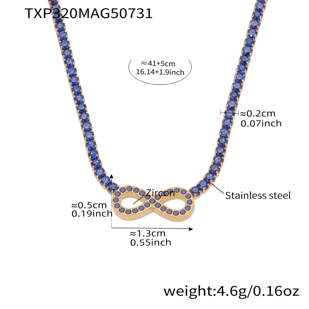 Ensembles De Bijoux Élégants Infinity En Acier Inoxydable Étanche Couleur Or Pour Femmes 