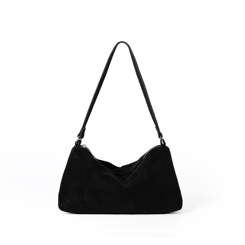 Sac À Bandoulière Simple Et Décontracté En Imitation Daim Pour Femme, 1 Pièce h5Image2