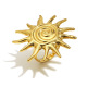 Bague ouverte à empreintes digitales Sunray - Or Image2