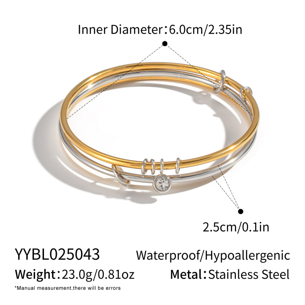 Bracelet Étanche En Acier Inoxydable (1 Pièce), Couleurs Assorties