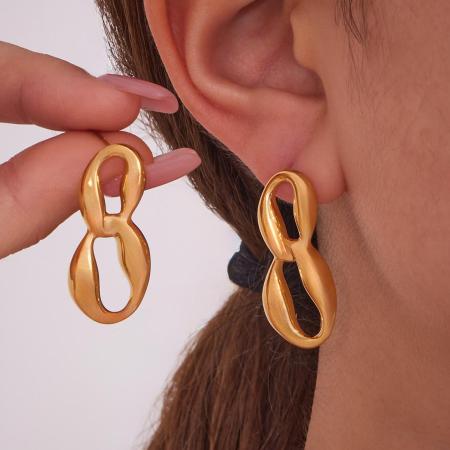 1 paire de boucles d'oreilles puces minimalistes en acier inoxydable étanches pour femmes