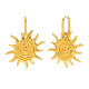 Boucles d'oreilles pendantes soleil empreinte digitale - Or 