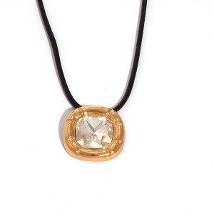 Collier Pendentif Femme Simple, Rectangulaire, En Acier Inoxydable Étanche (1 Pièce) h5 
