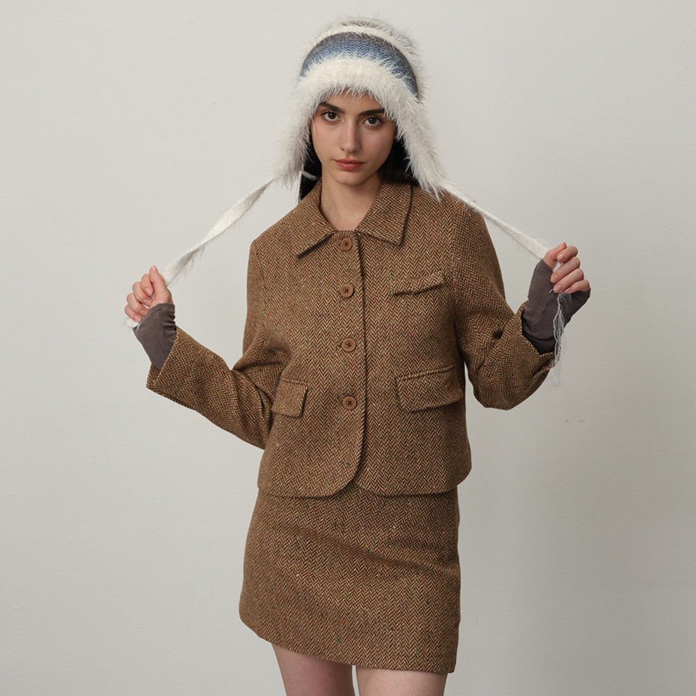 1 Chapeau Classique En Polyester À Rayures Dégradées Pour Femme Image3