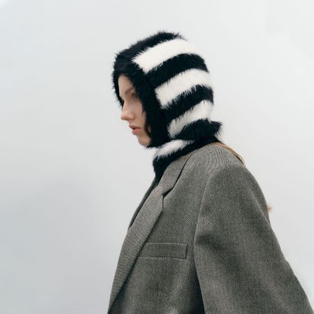Chapeaux pour femmes en fibre synthétique à rayures classiques, 1 pièce