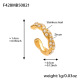 F428 - Clip d'oreille en zircon doré torsadé - Simple Image2