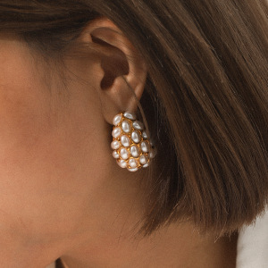 1 Paire De Boucles D'Oreilles Puces Simples Et Élégantes Pour Femme, En Acier Inoxydable Imperméable, De Forme Irrégulière. h5 Image3