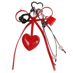 1 Breloque De Sac Pour Femme En Pu, Série Classique, Motif Cœur Rétro h5 Image6