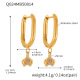 Boucles d'oreilles couronne en or en forme de U Image4