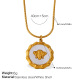 Collier en or et coquillage blanc XL174G Image4