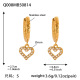 Q008 - Boucles d'oreilles cœur en or - Petites Image3
