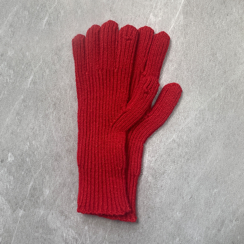 1 Paire De Gants Simples En Polyester À Bandes Polychromes Pour Femme 