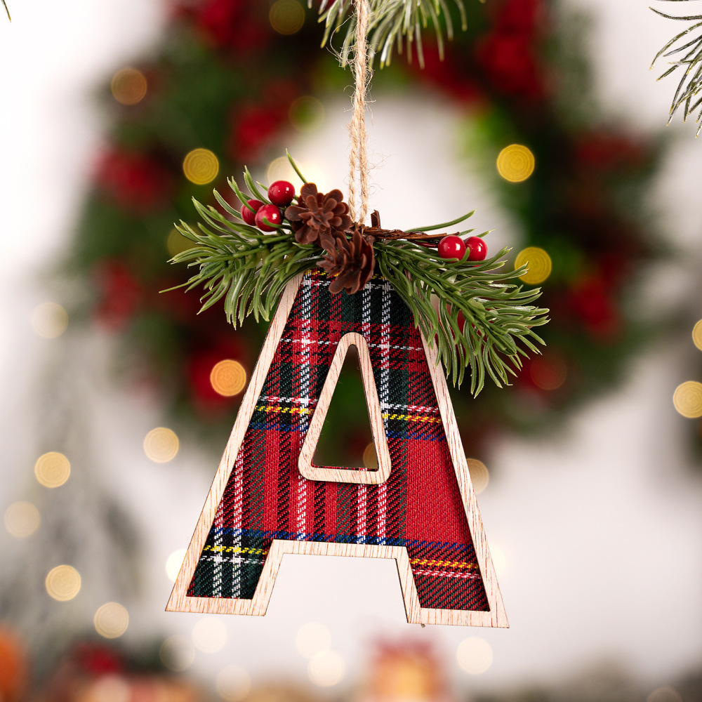 Pendentif Lettre Pour Sapin De Noël À Faire Soi-Même, 1 Pièce 