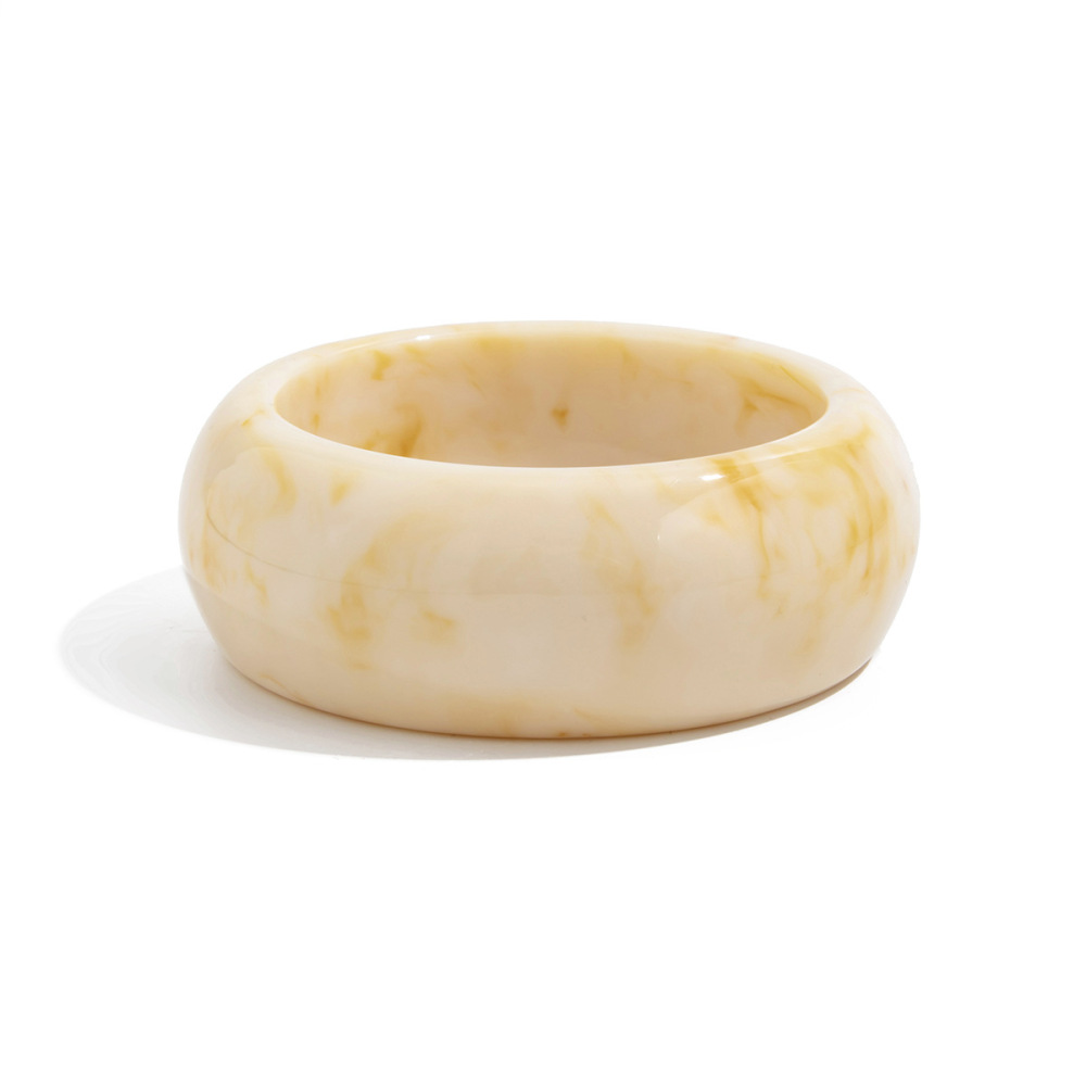 Bracelet Jonc Rétro En Résine De Forme Irrégulière, 1 Pièce 