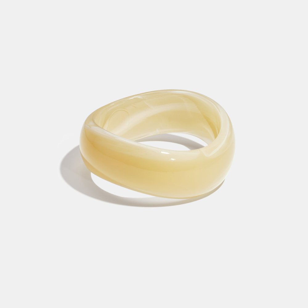 1 Bracelet Simple Et Léger En Acrylique Pour Femme, Luxueux, Dégradé Irrégulier De Couleurs 