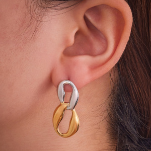 1 Paire De Boucles D'Oreilles Puces Minimalistes En Acier Inoxydable Étanches Pour Femmes h5 Image4