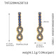 TXF320-Boucles d'oreilles en zircon bleu Image5