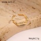 Bague vague en or/Taille unique Image3