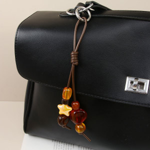 Breloques De Sac Pour Femme En Résine, Série Classique, Motif Simple Étoile Et Cercle h5 Image3