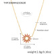 TXP306-Collier en or rose rouge avec zircon 5A et tournesol 40+5 cm Image2