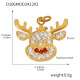 Pendentif élan de Noël doré Image6