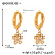 Boucles d'oreilles griffes d'ours dorées et brillantes