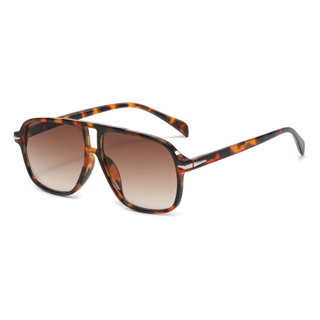 1 paire de lunettes de soleil aviateur rétro marron pour femme 2