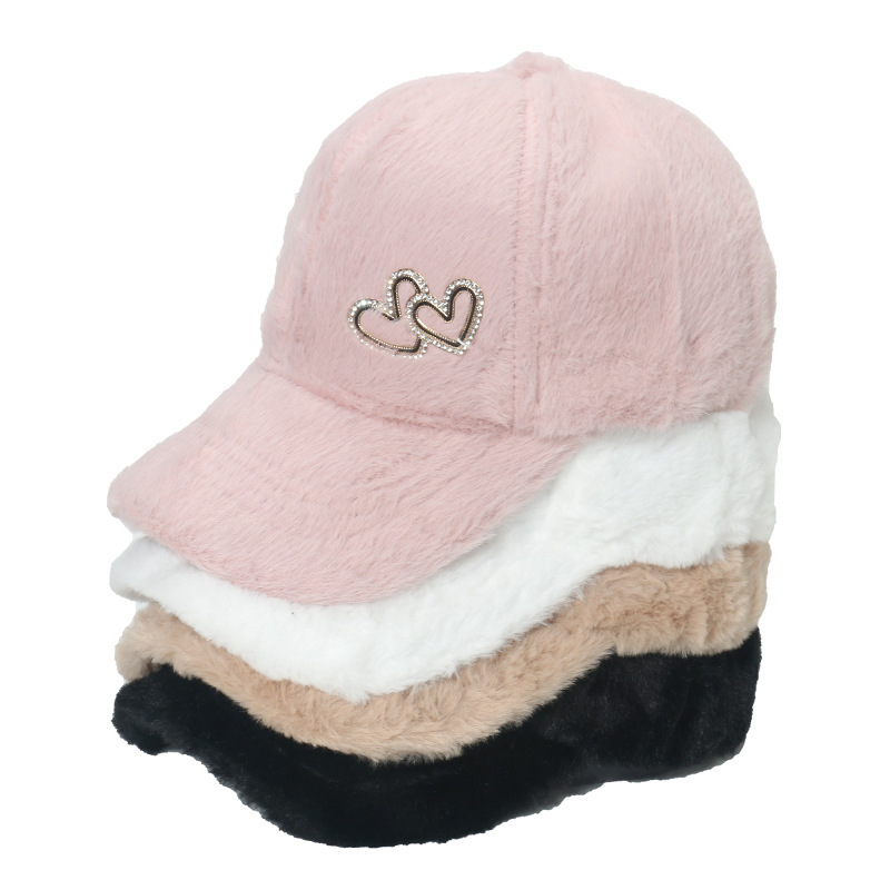 1 Chapeau En Peluche Pour Femme En Forme De Cœur Image2