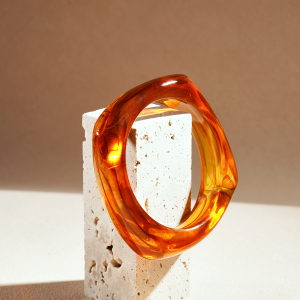 1 Bracelet Simple Et Polyvalent En Acrylique Pour Femme, Dégradé Irrégulier De Couleurs h5 Image4