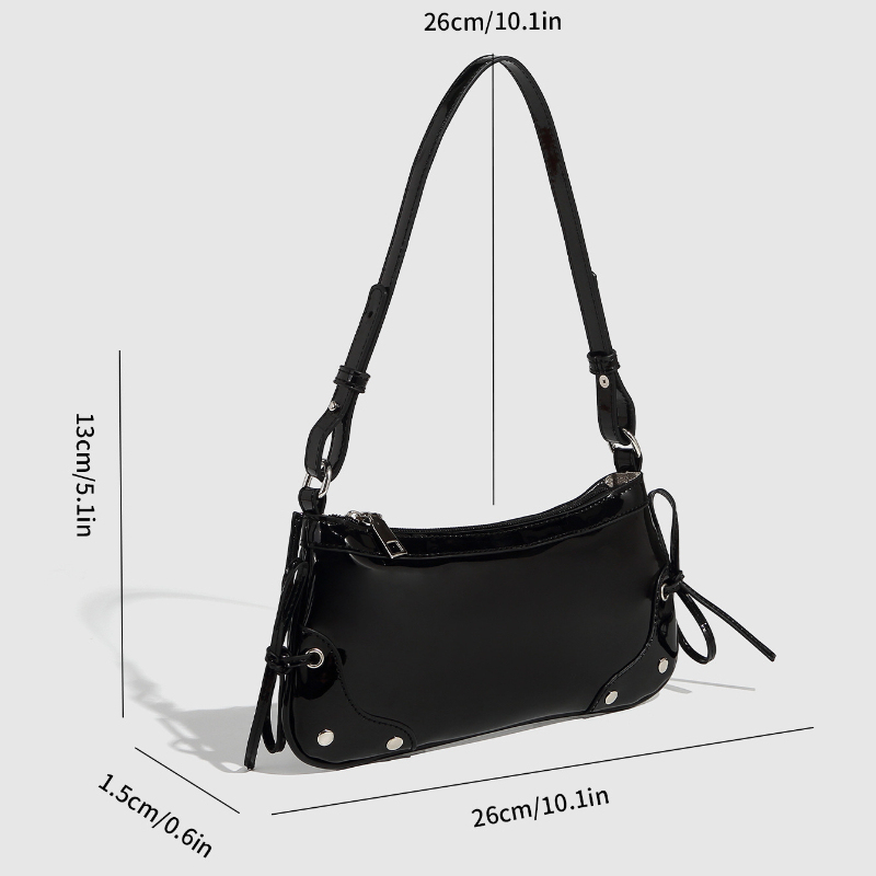 Sac À Bandoulière Femme Élégant En Pu Uni, Collection Simple Series (1 Pièce) 