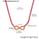 TXP320-Collier en zircone rose rouge 41+5 cm Image2