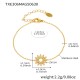 TXE306-Bracelet Tournesol Or Zircon Blanc 5A 15+5cm Image3