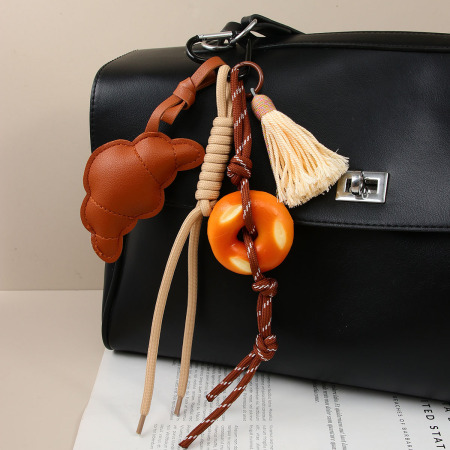 1 pièce de breloques de sac pour femme en PU, série simple, mignonnes et mignonnes