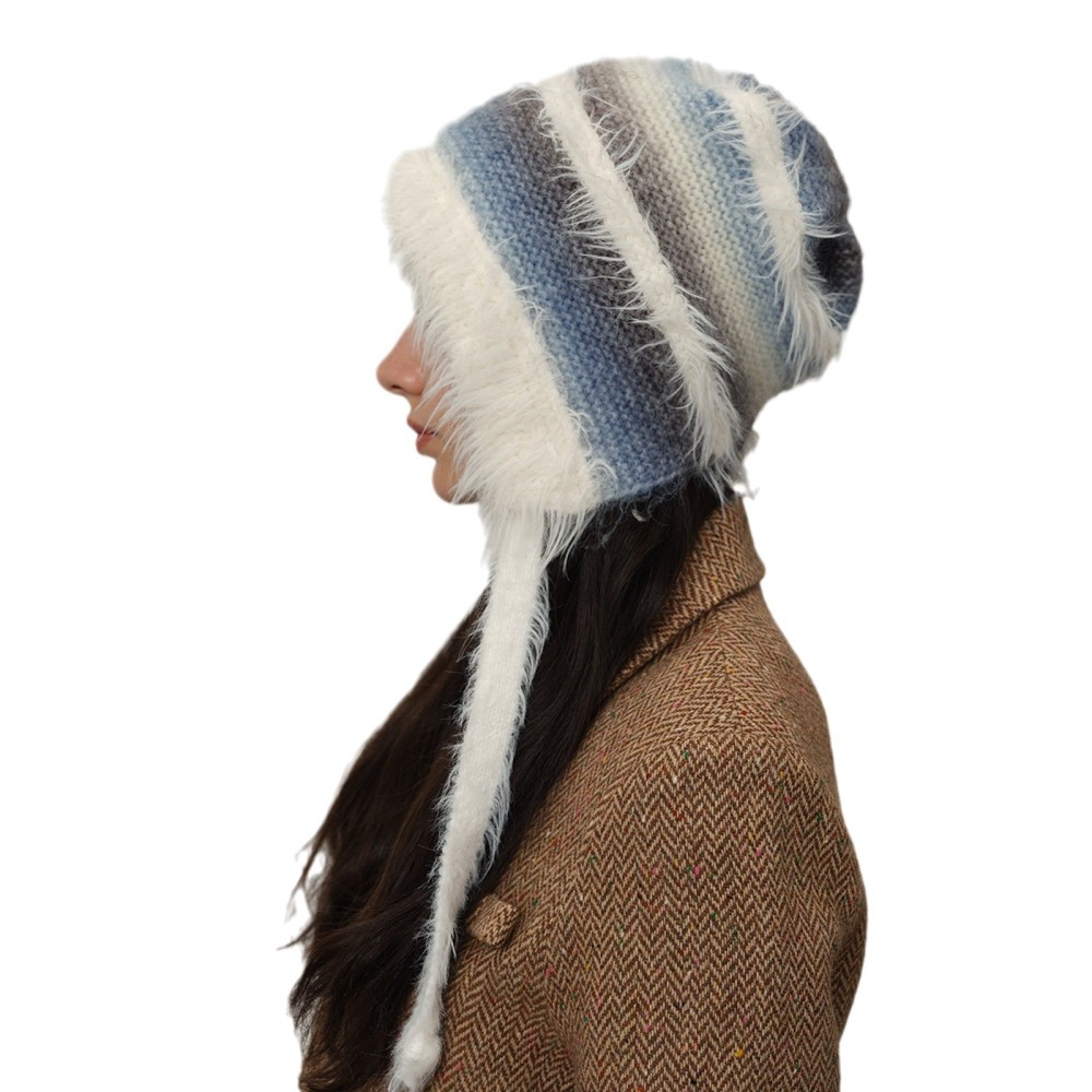1 Chapeau Classique En Polyester À Rayures Dégradées Pour Femme Image4