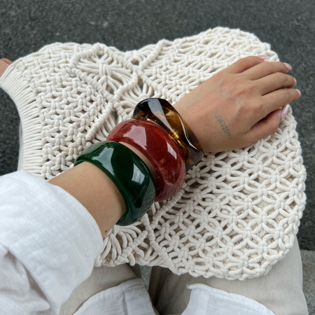 Bracelet jonc rétro de forme irrégulière, 1 pièce